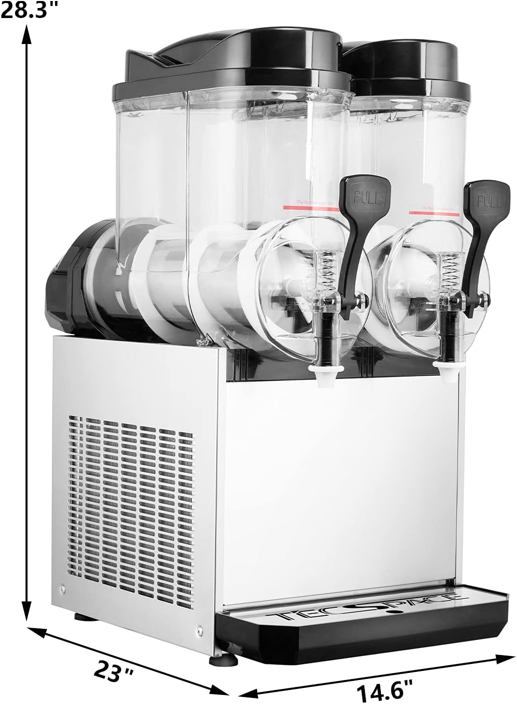 110V Commercial Slushy Machine, 15/30/45L Stainless Steel Frozen Drink Maker R517