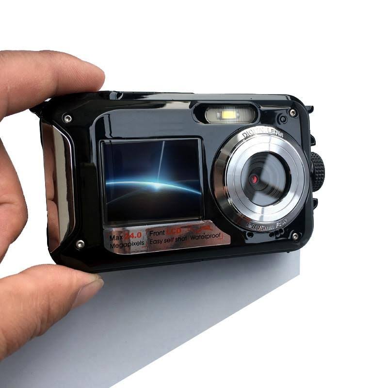 16x Zoom Waterproof Digital Camera with Dual-screens F125144