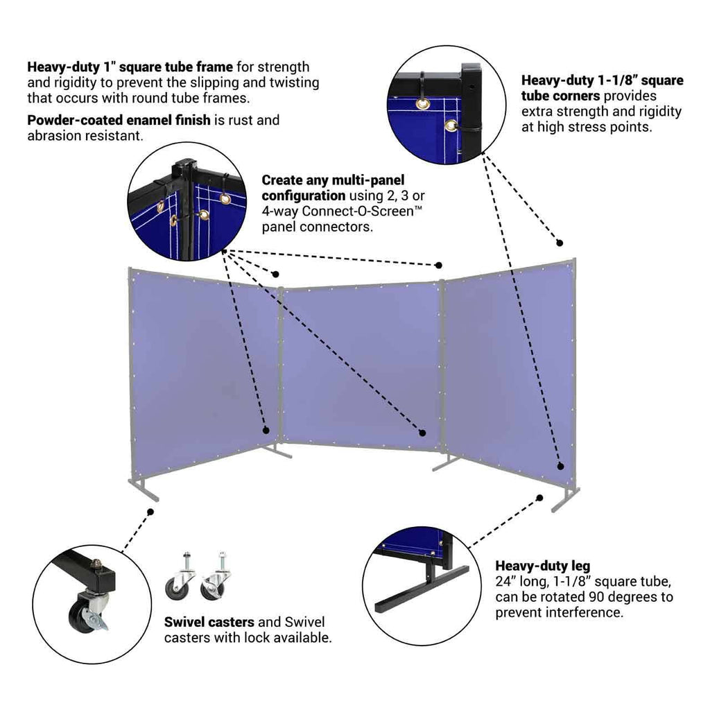 Blue Transparent Welding Screen C773