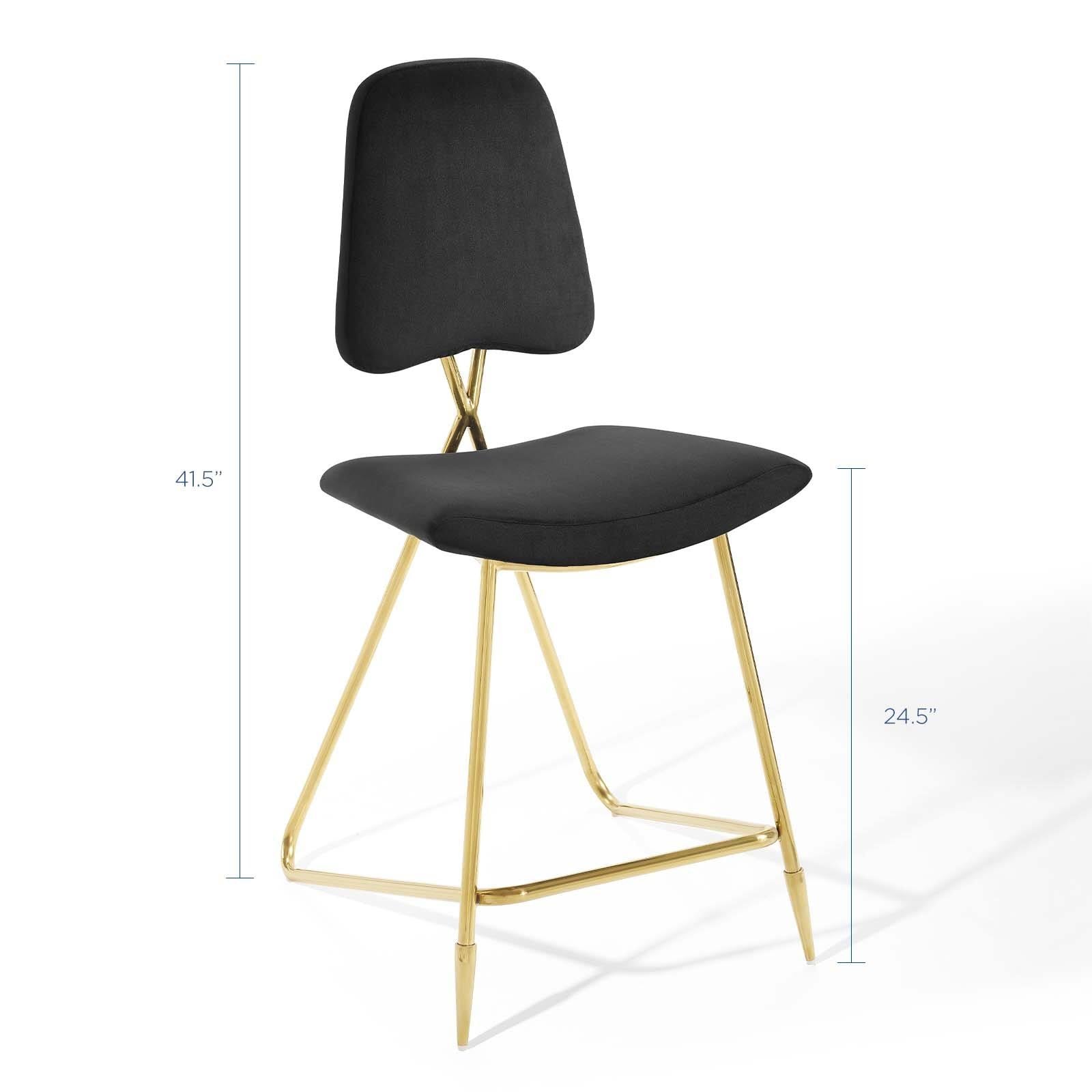 Navy Velvet Counter Stool W113