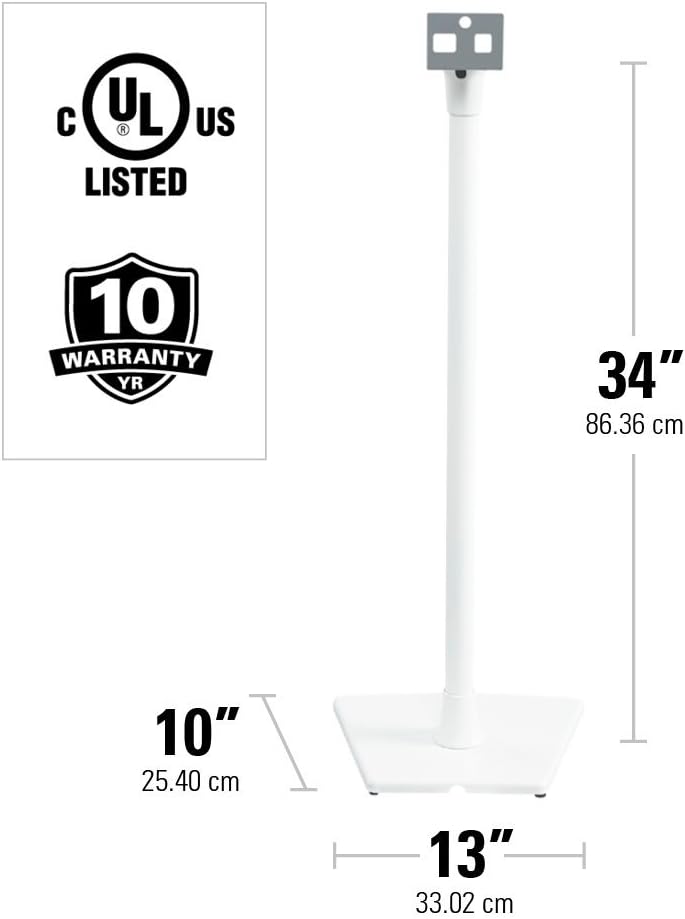 White Single Speaker Stand O985