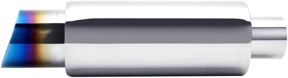 2.25'' Inlet 3'' Outlet Exhaust Burnt Muffler Tip Stainless Steel 14.7'' Length Pack of 2 R181