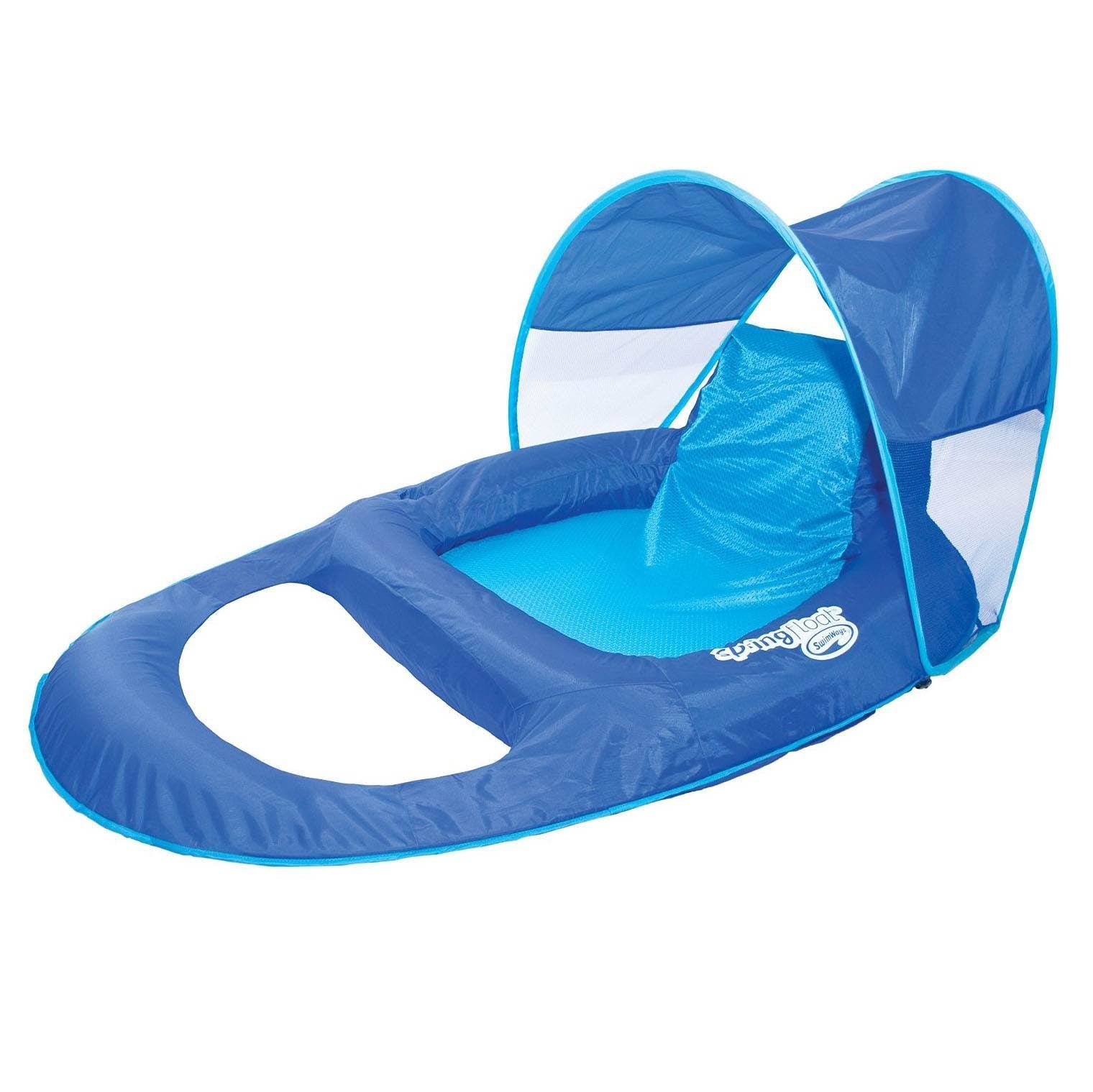 Blue 6 Pack Pool Lounge Chair with Sun Canopy E81136