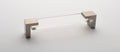 Clear Satin Nickel Rectangular Drawer Pulls A2461