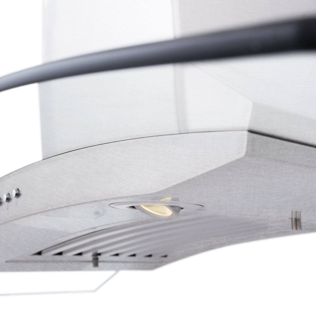 30x22 Wall Mount Range Hood in DuraSnow Stainless Steel & Glass Z11258