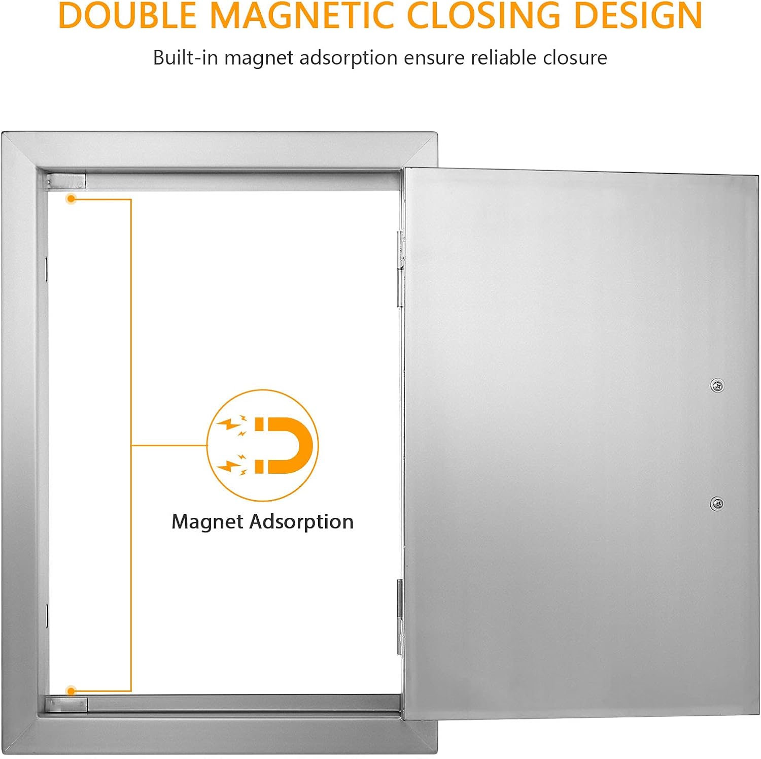 14W x 20H Inch Stainless Steel Outdoor BBQ Access Door R98432