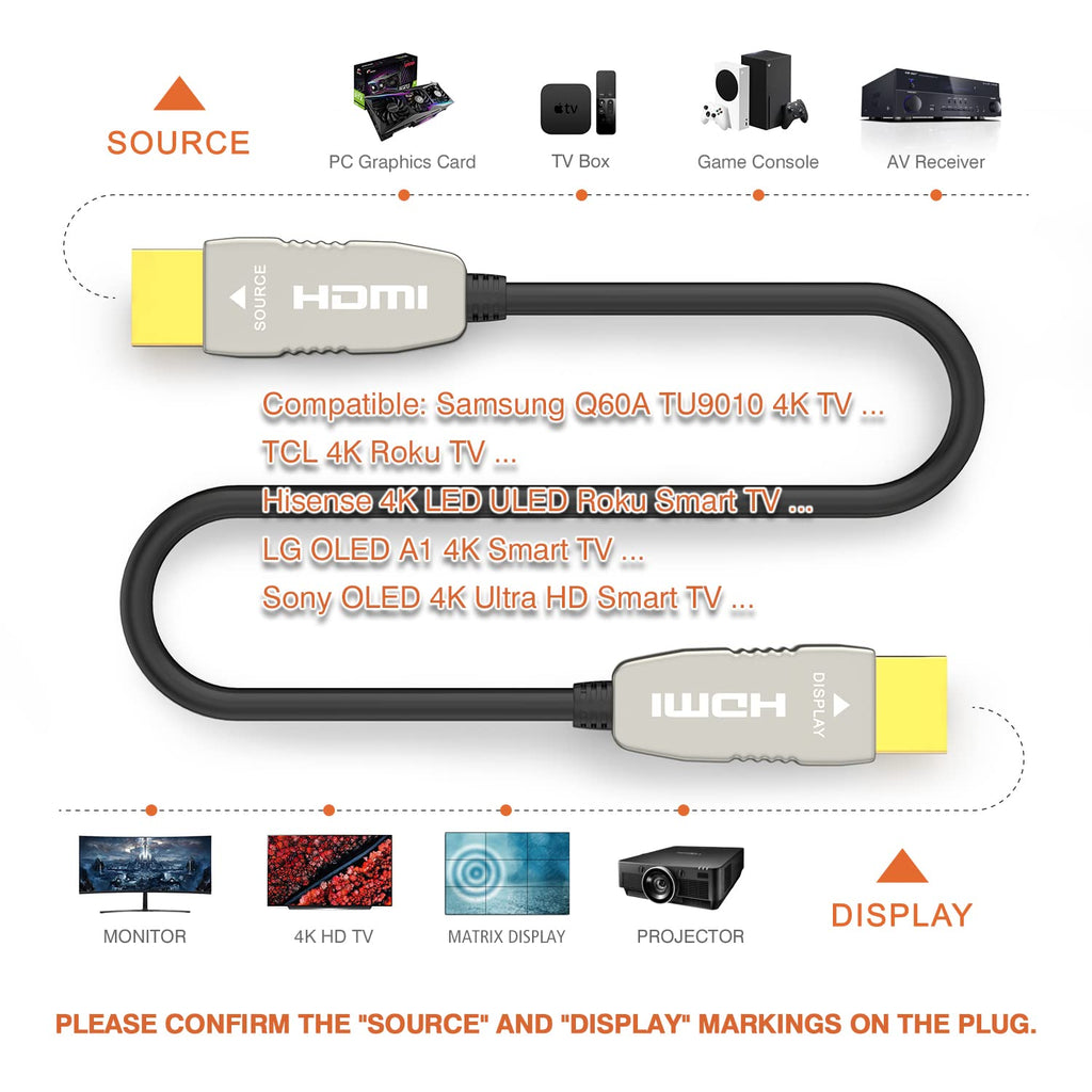 HDMI 2.0b Optic Cable 50 feet E406