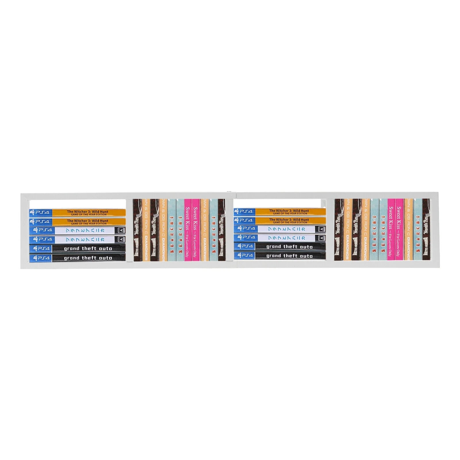 3Pcs White Metal CD DVD Media Storage Rack L172