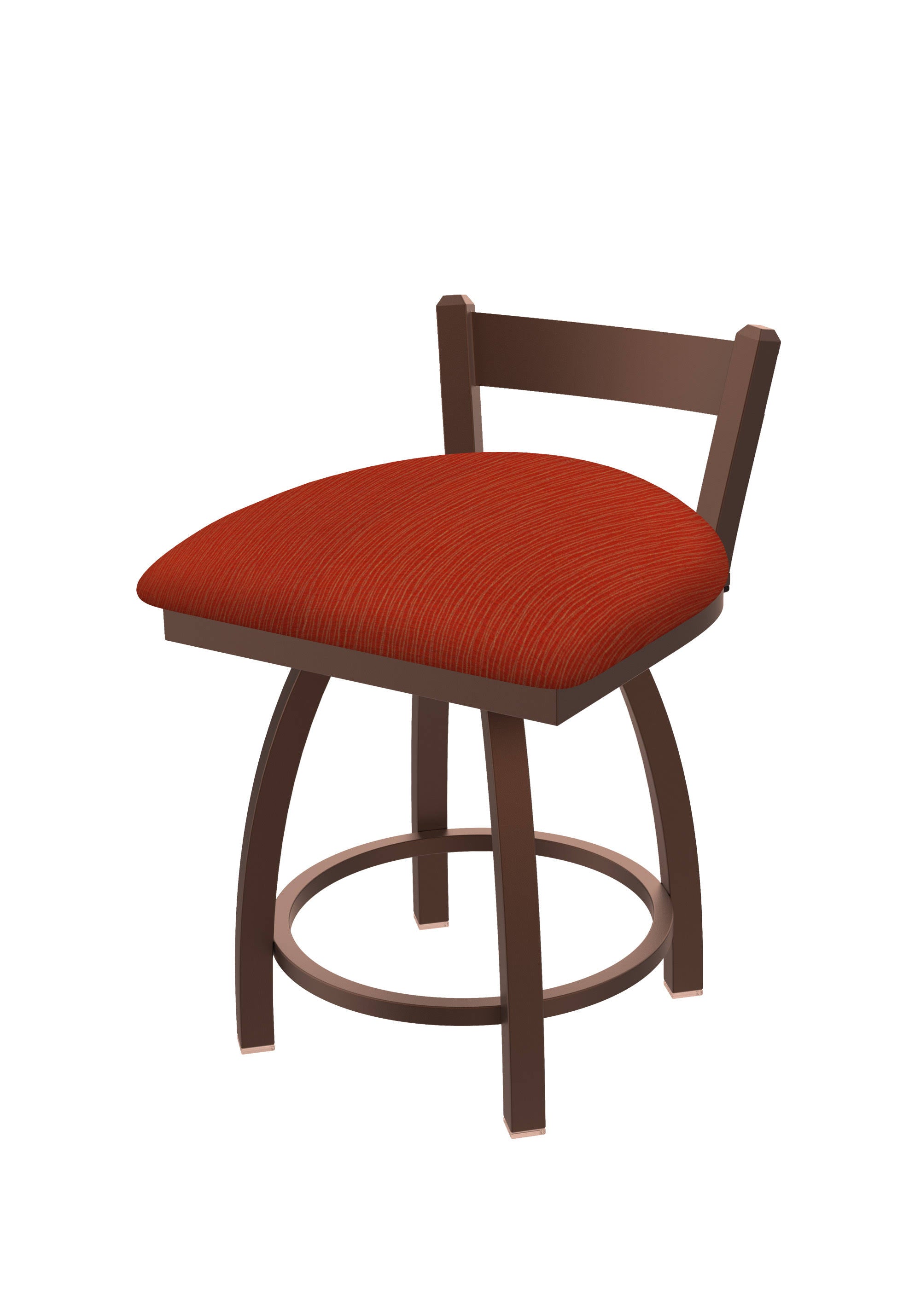 18 inch Low Back Swivel Vanity Stool with Bronze Finish K7751