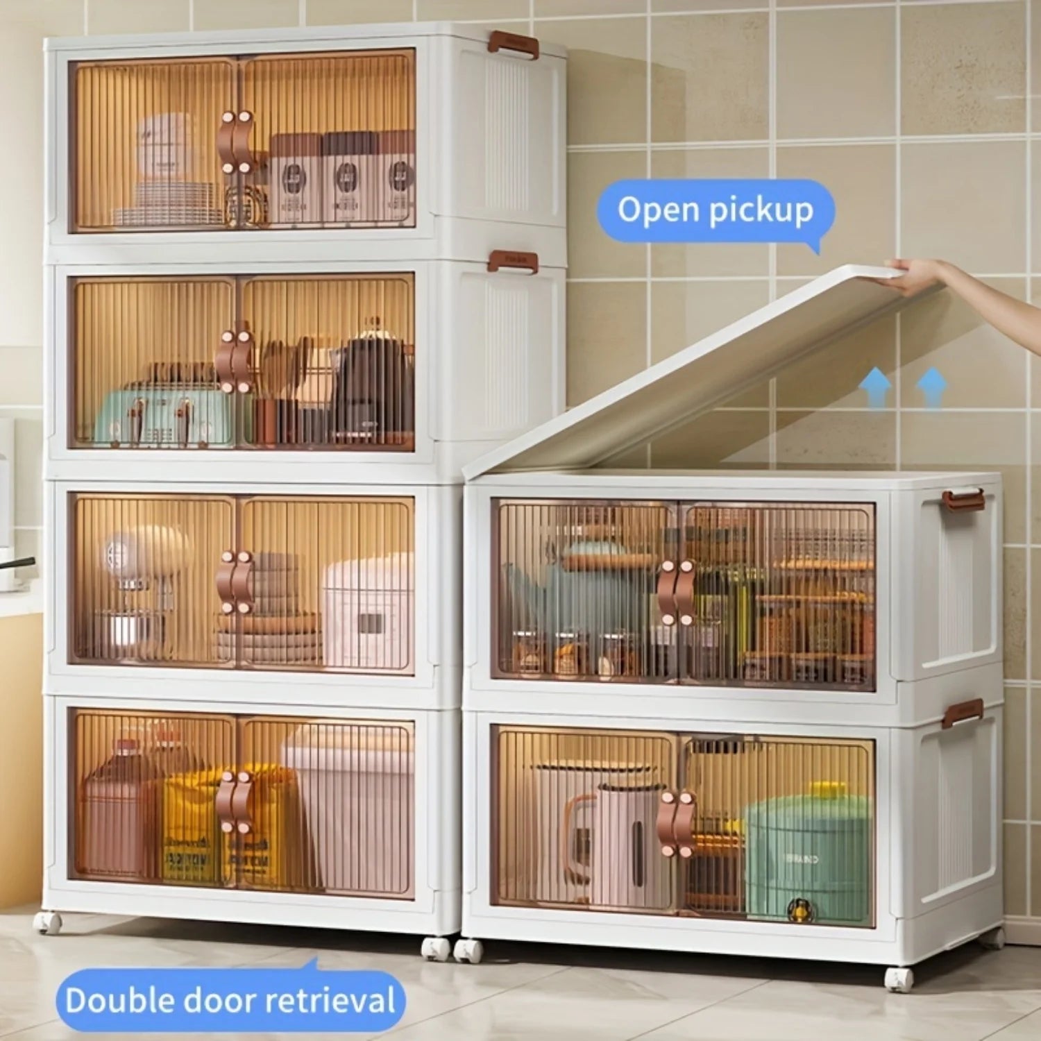5-layer folding plastic storage box S420996
