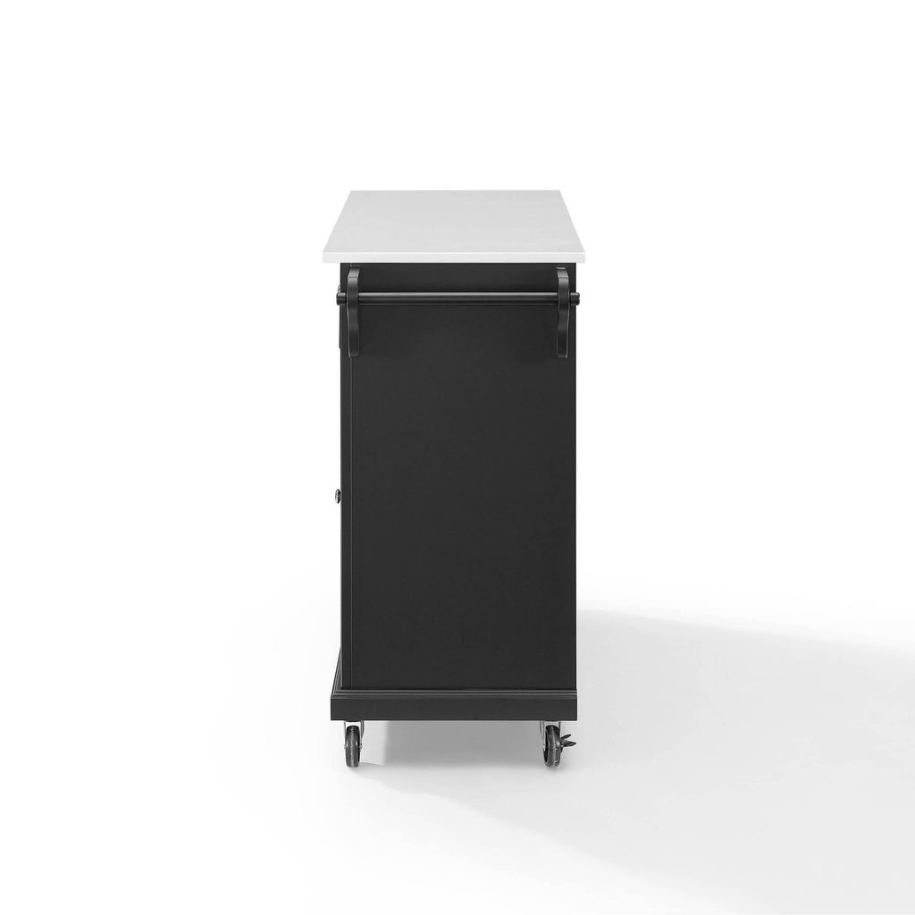 Black Granite Top Kitchen Cart S911