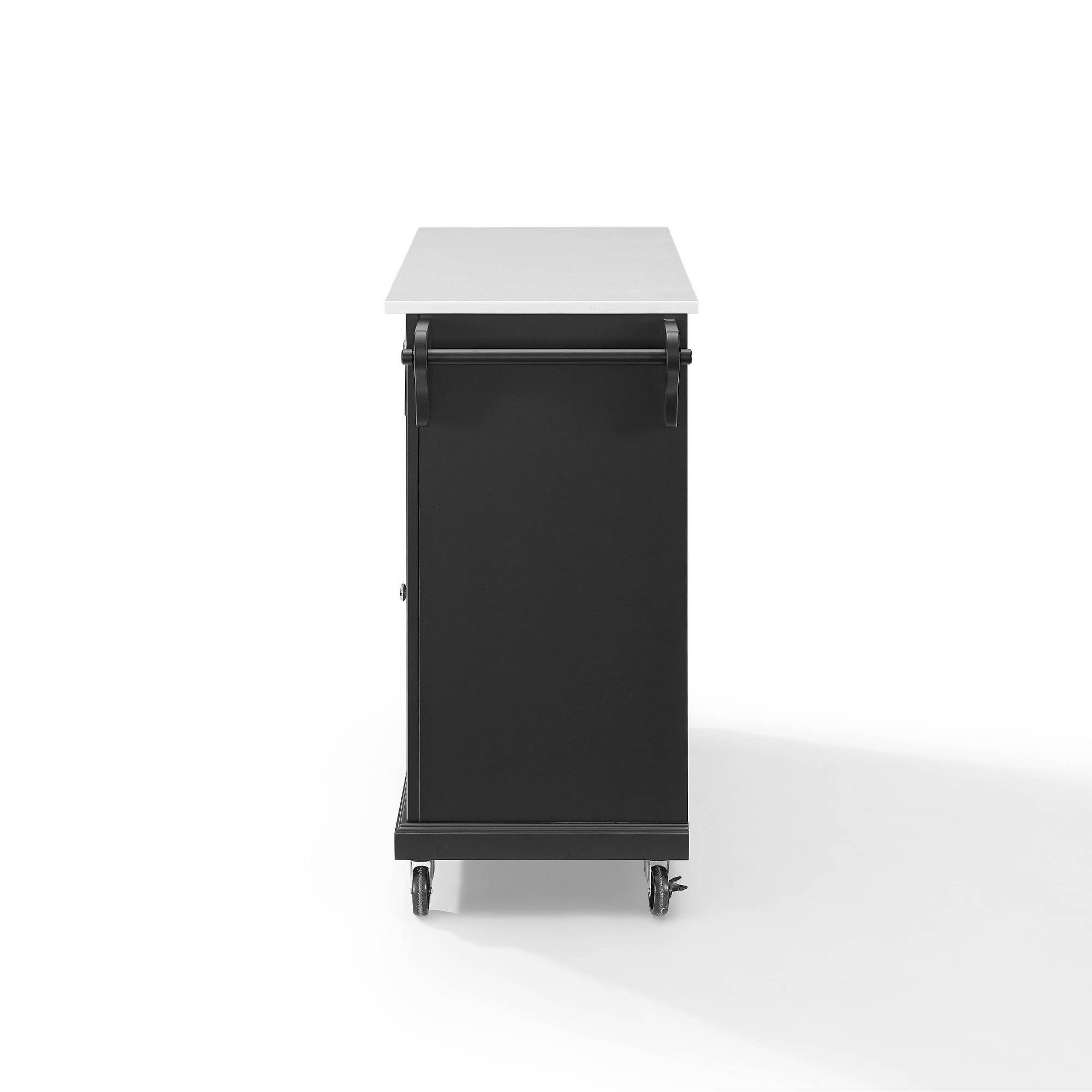 Black Granite Top Kitchen Cart S911