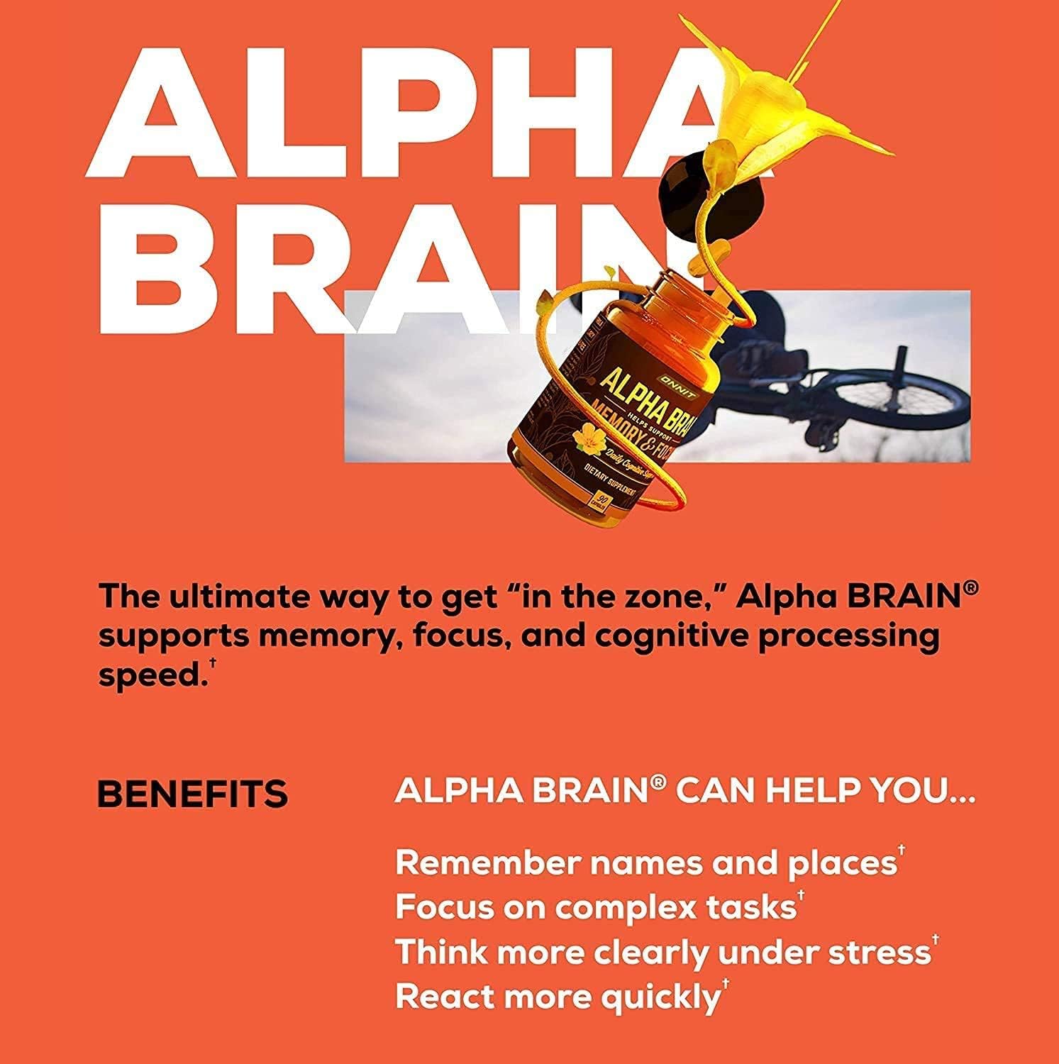 Alpha Brain Nootropic Brain Supplement Pack of 2 P706291