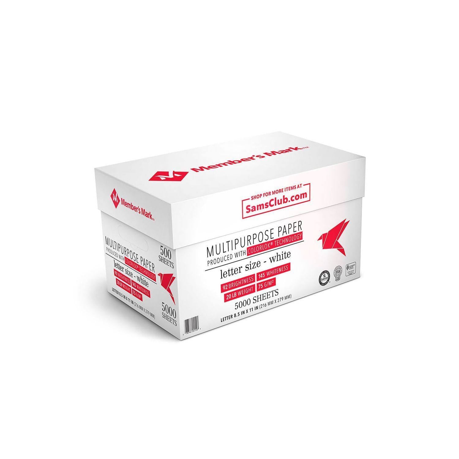 5000 Sheets 20lb Copy Paper 92 Bright 8-1/2 x 11 N8312