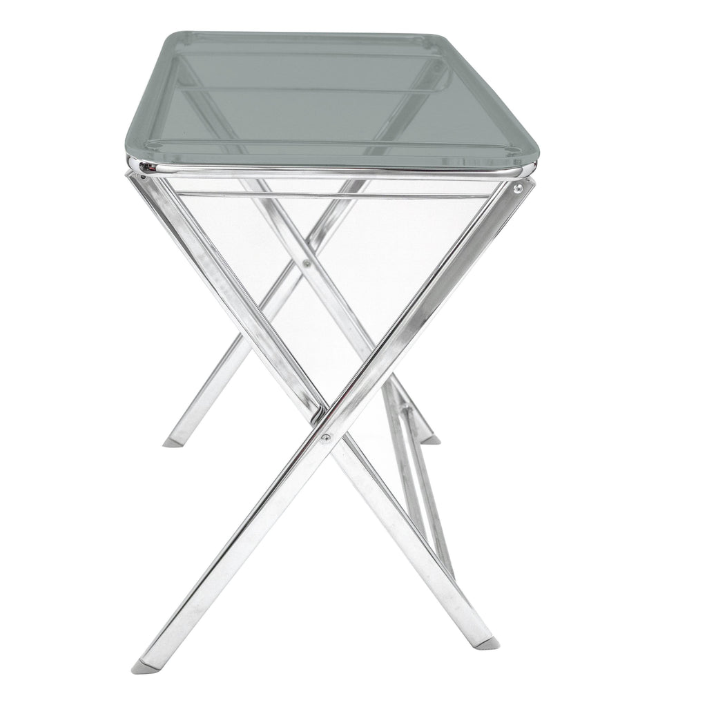 Victorian Blue Foldable End Side Table Tray N647