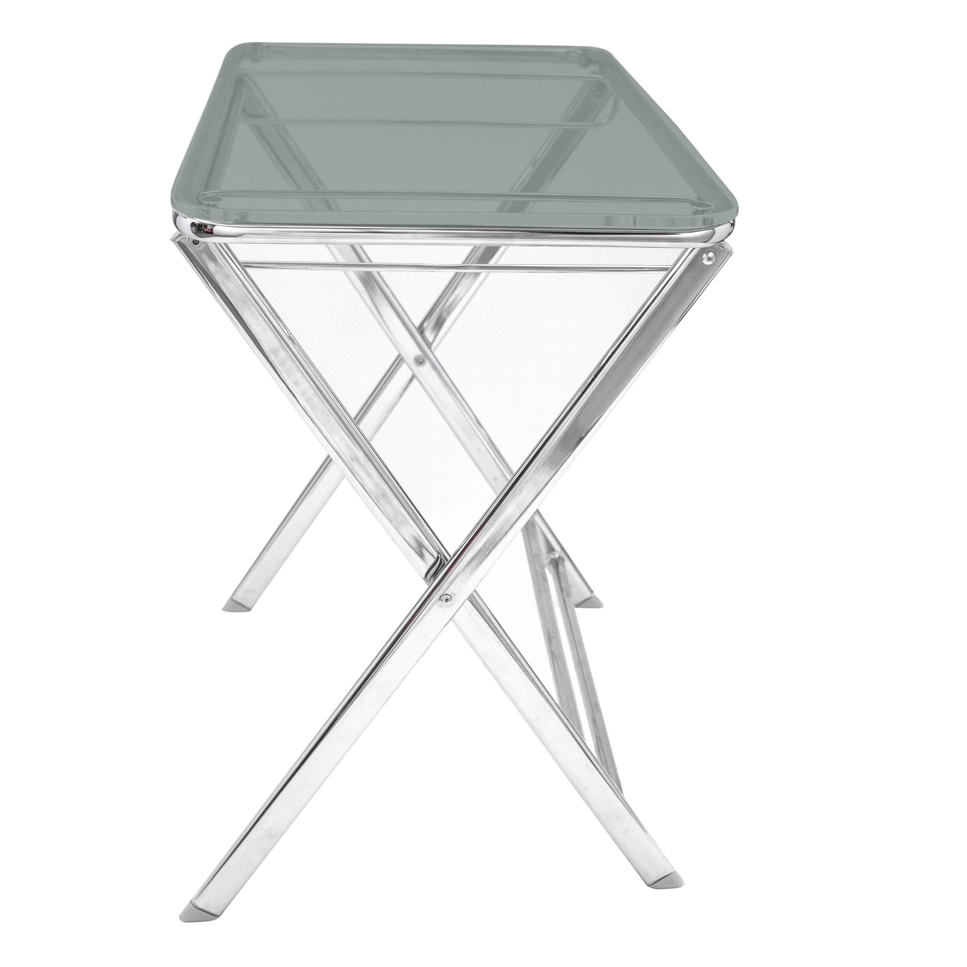 Victorian Blue Foldable End Side Table Tray N647