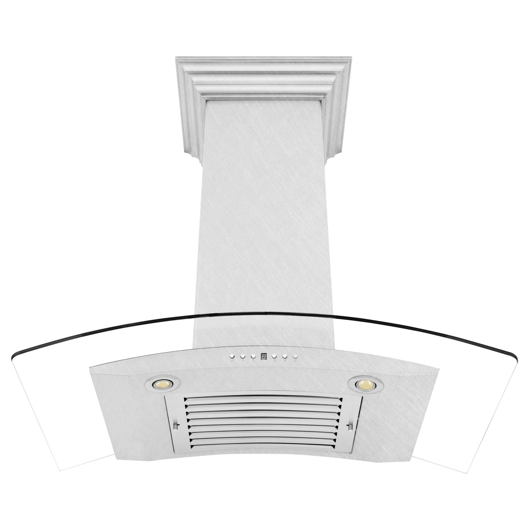 30x22 Wall Mount Range Hood in DuraSnow Stainless Steel & Glass Z11258