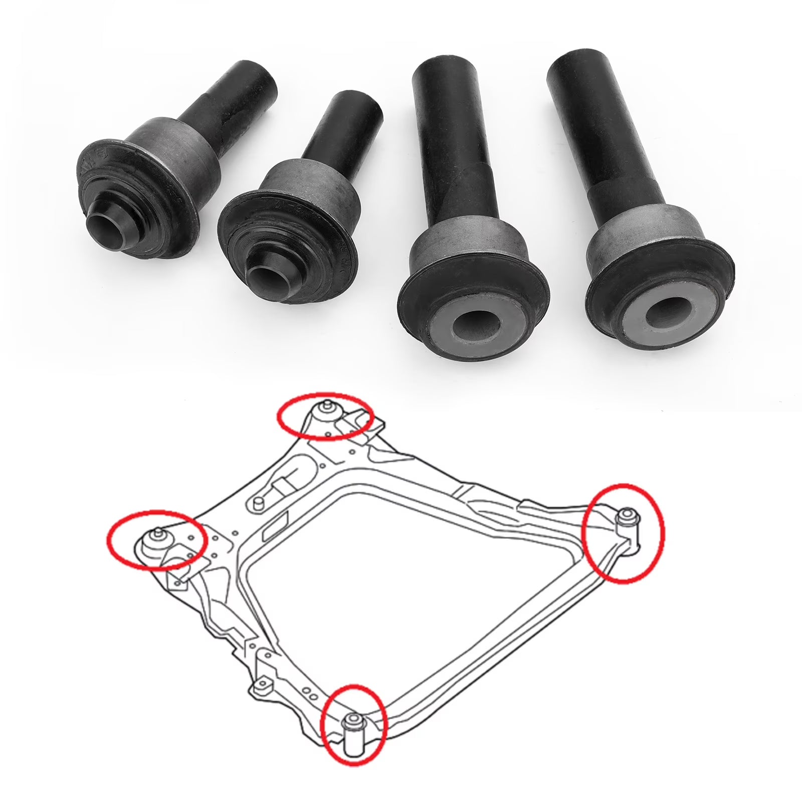 4 Engine Cradle Front Subframe Crossmember Bushing L481
