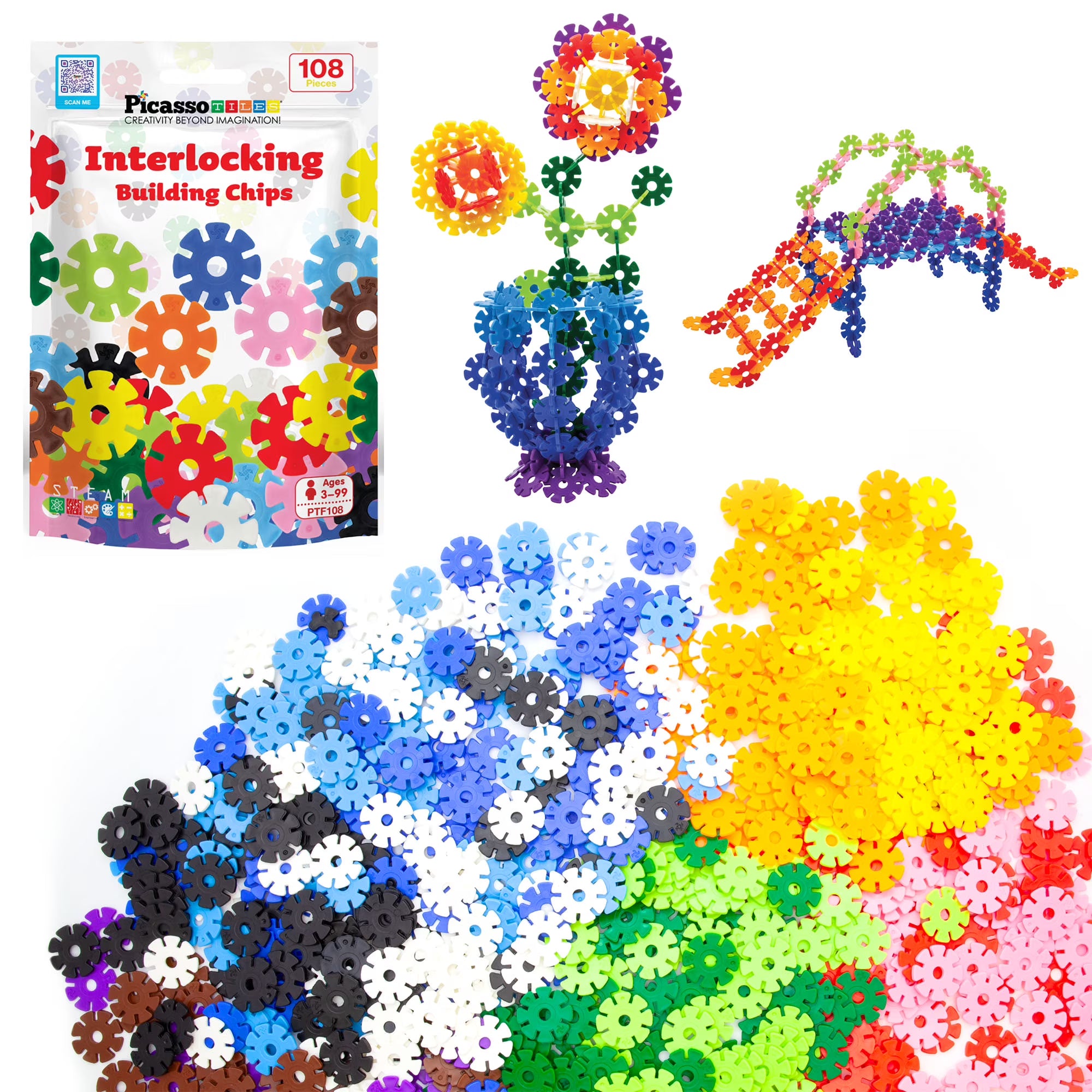 108 Pcs Interlocking Building Blocks X69591