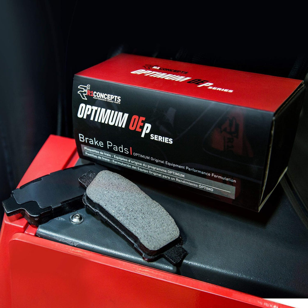 Rear Carbon Brake Rotors Slotted with Pads T426