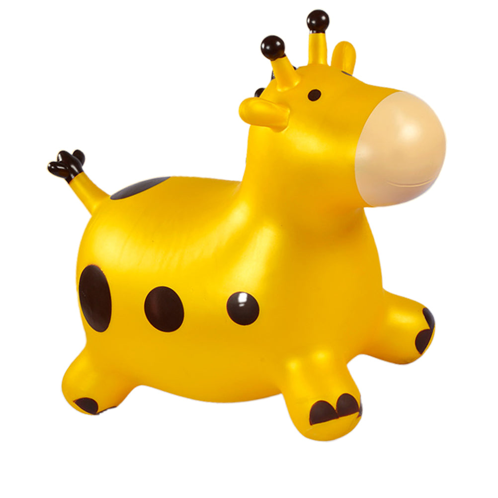 Inflatable Bouncing Horse Outdoor Toy with Air Pump (Yellow) Y26723