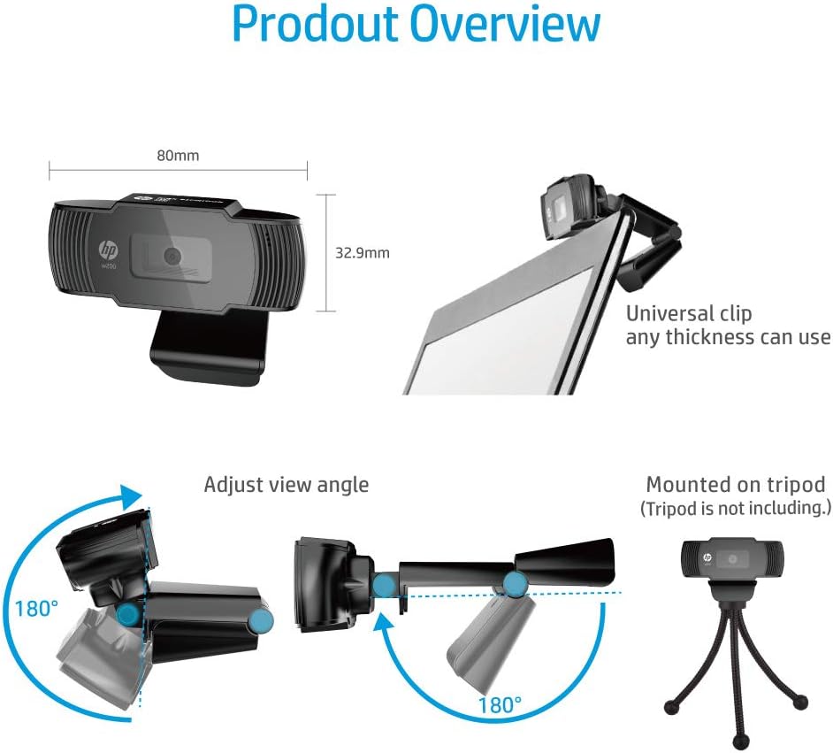 720P HD Webcam with Built-in Microphone Q304877