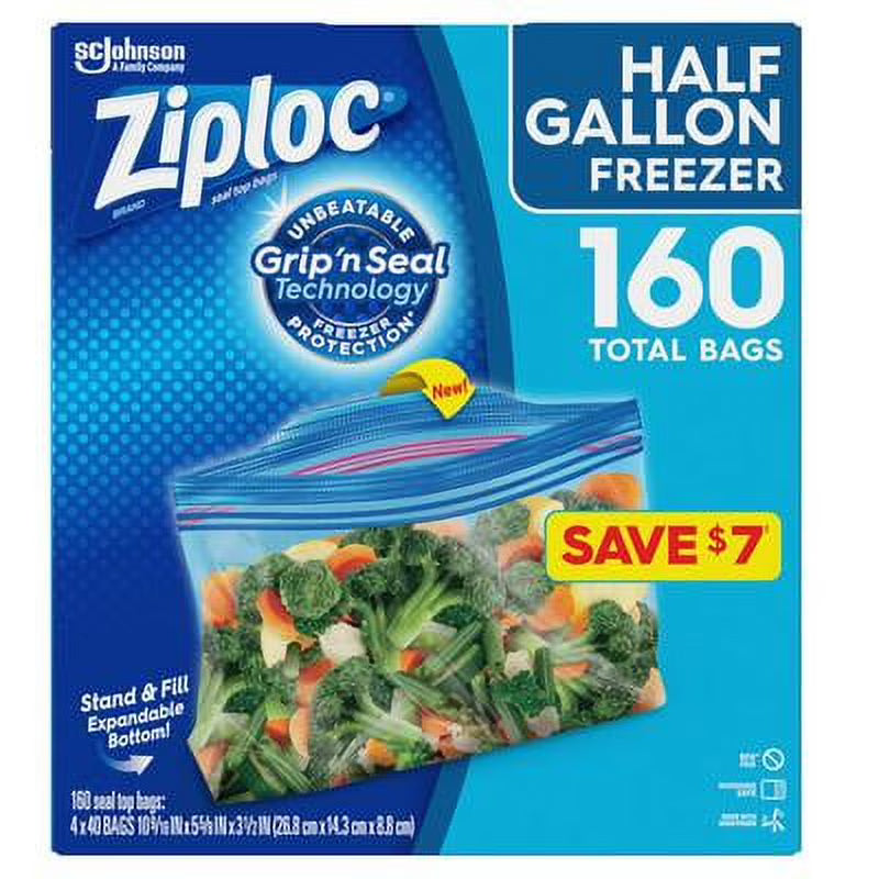 Half Gallon Freezer Bags (160 ct.) M3190