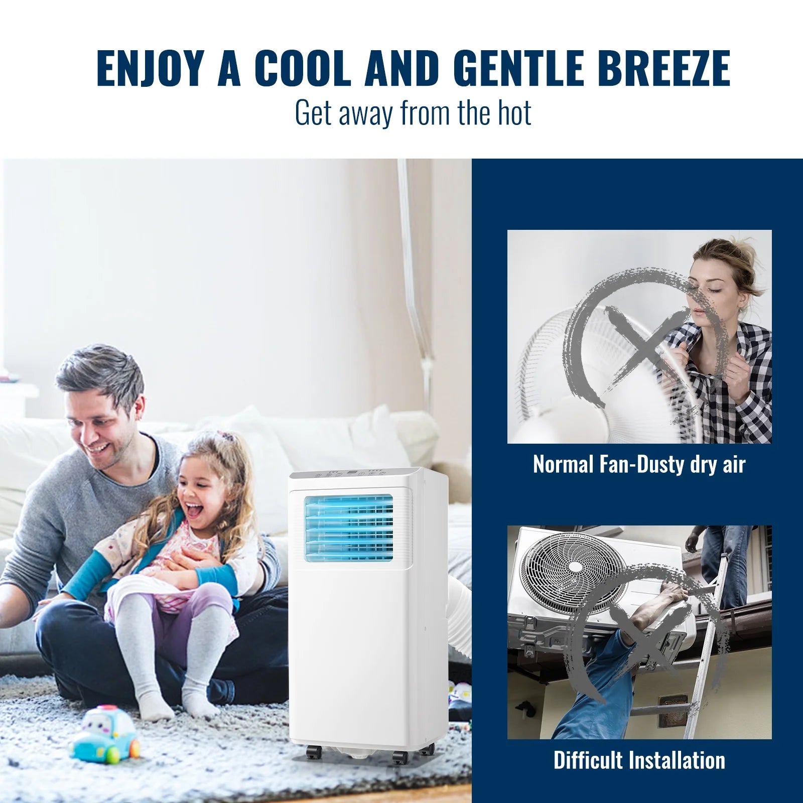 White 8000 Btu Portable Air Conditioner B74201