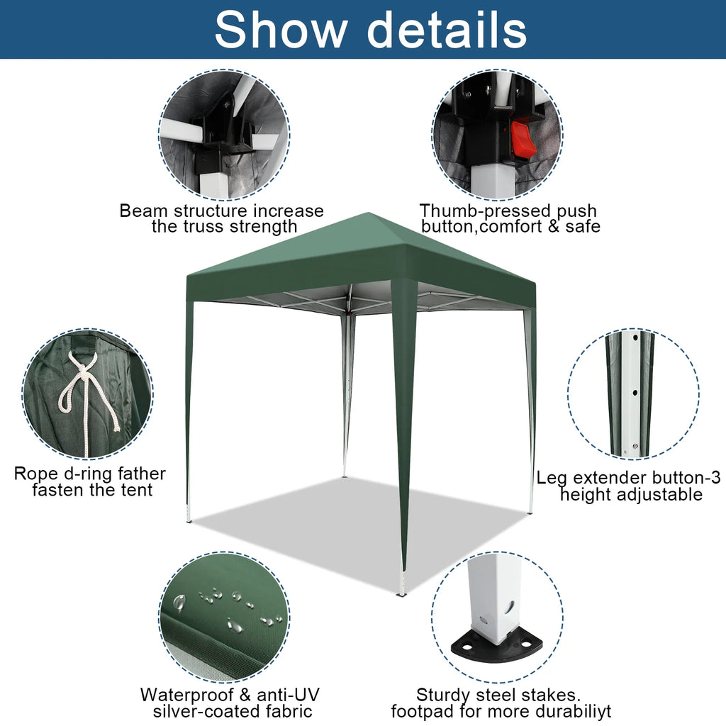 2x2m Waterproof Right-Angle Folding Tent H5195