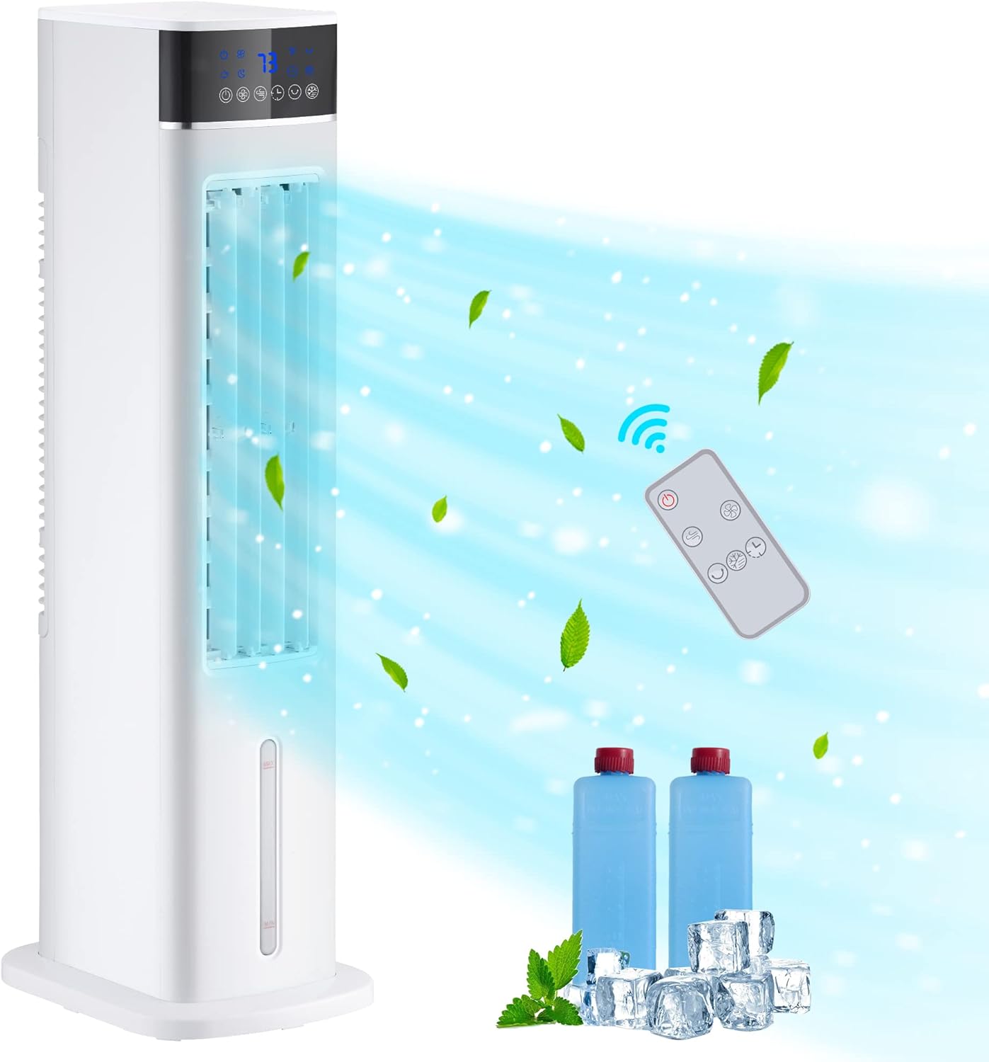 30" Evaporative Air Cooler with 70° Oscillation, 12H Timer, 3 Speeds 3 Modes, Remote Control Z504128