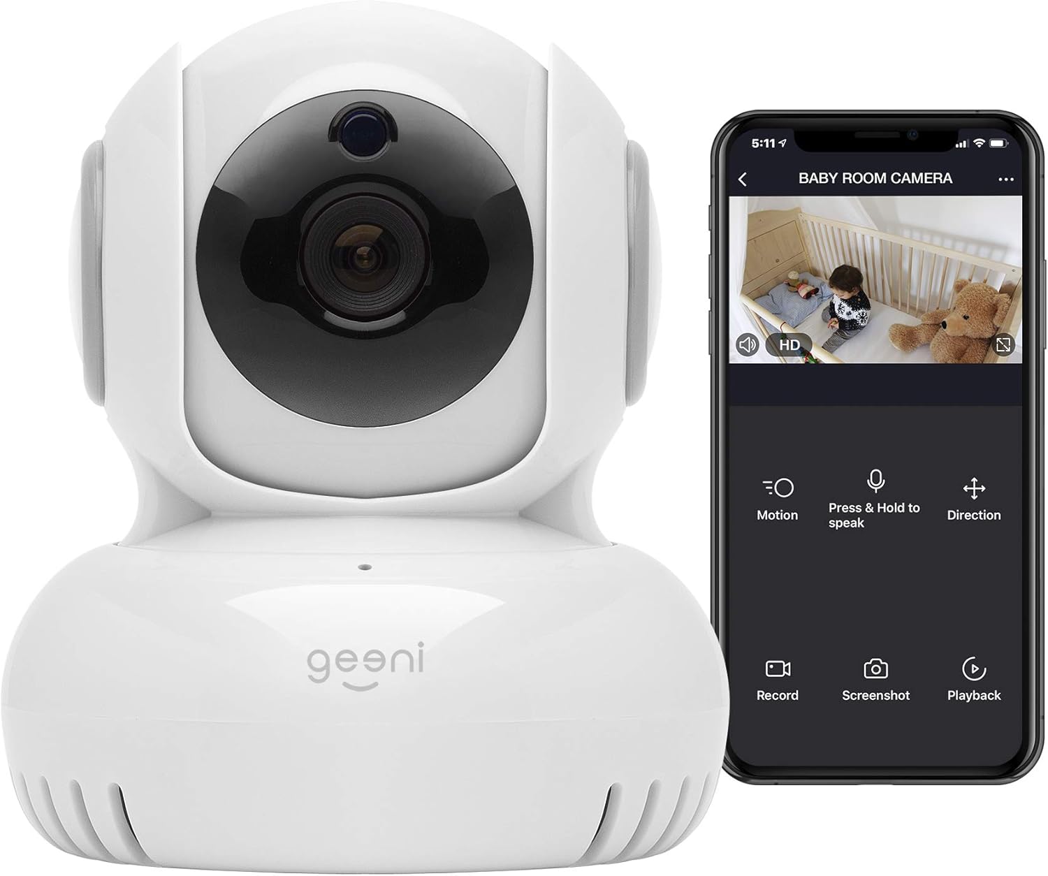 White 720p Wireless Indoor Surveillance Camera, Pack of 2 J35511