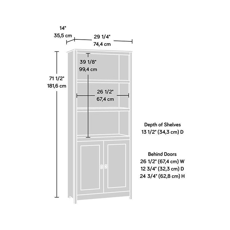 3 Shelf Bookcase in Soft White T896