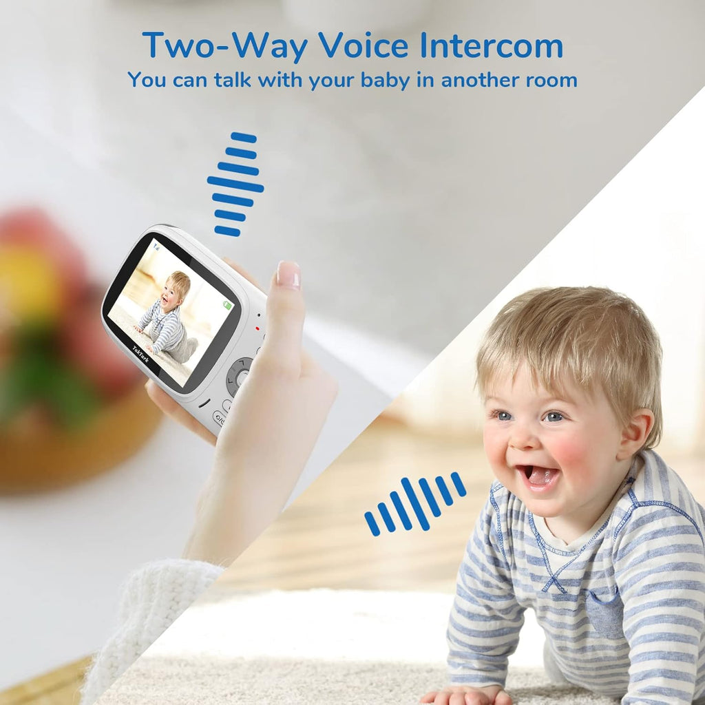 Baby Monitor with Camera and Audio, No WiFi, 2-Way Talk-Back, Infrared Night Vision, Pack of 2 I5016