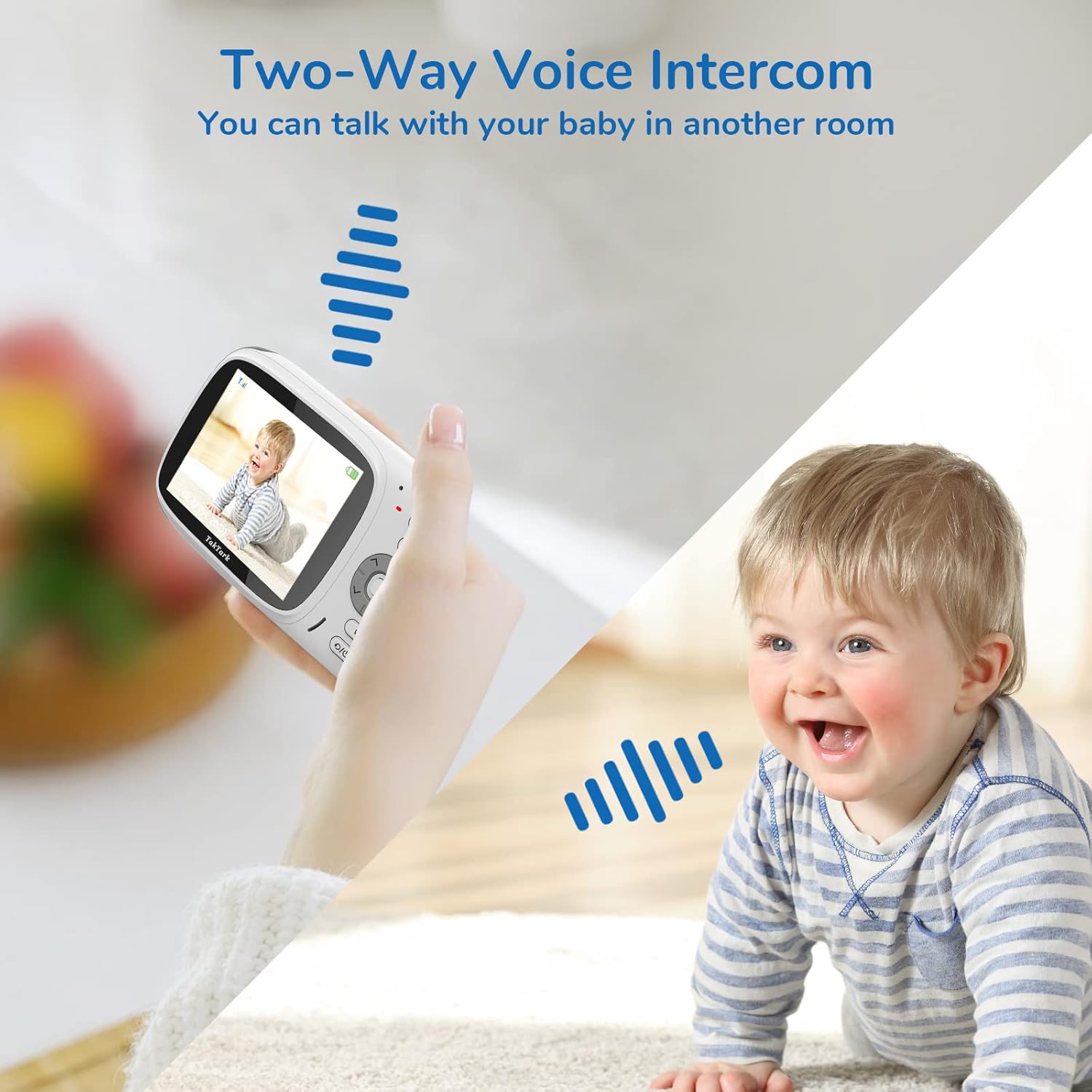 Baby Monitor with Camera and Audio, No WiFi, 2-Way Talk-Back, Infrared Night Vision, Pack of 2 I5016