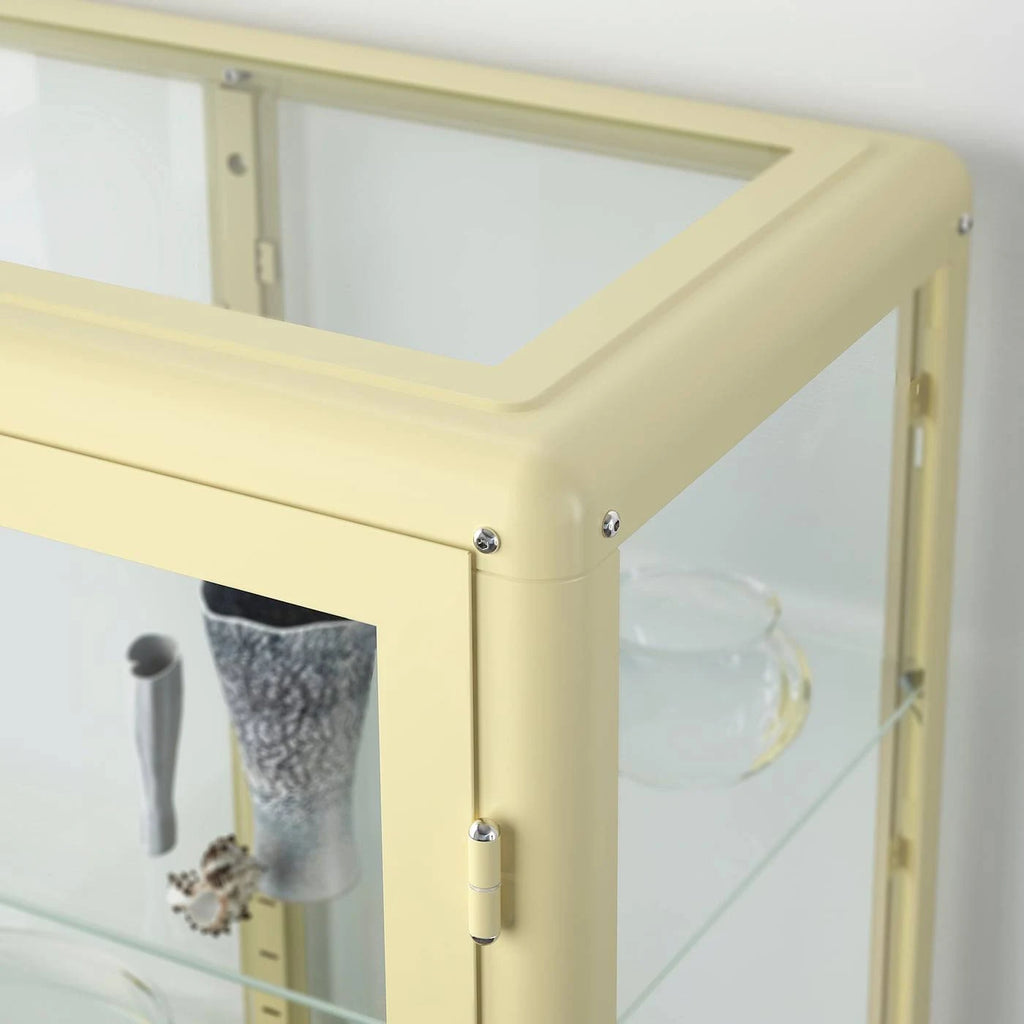 Glass-Door Cabinet Light Yellow B284233