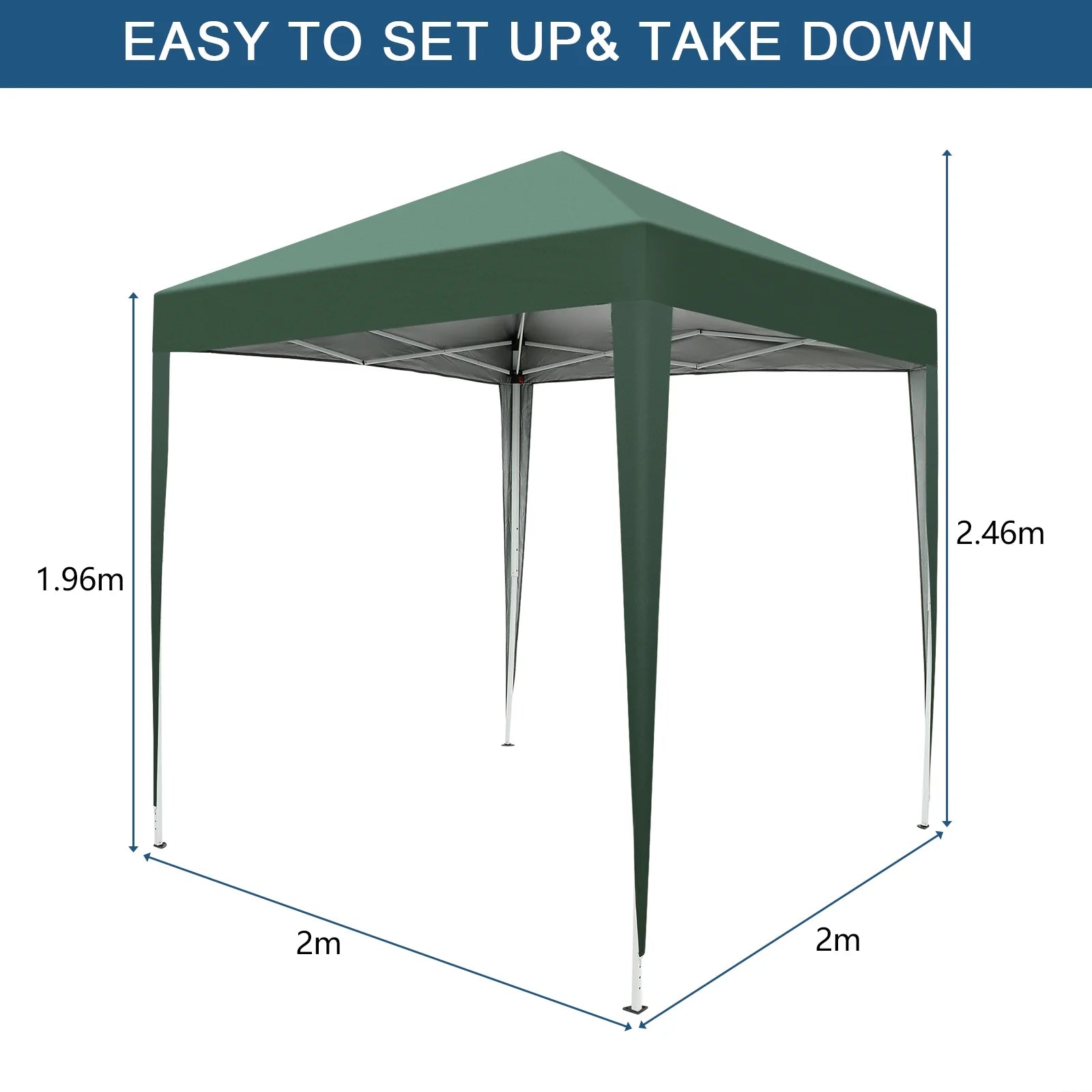 2x2m Waterproof Right-Angle Folding Tent H5195