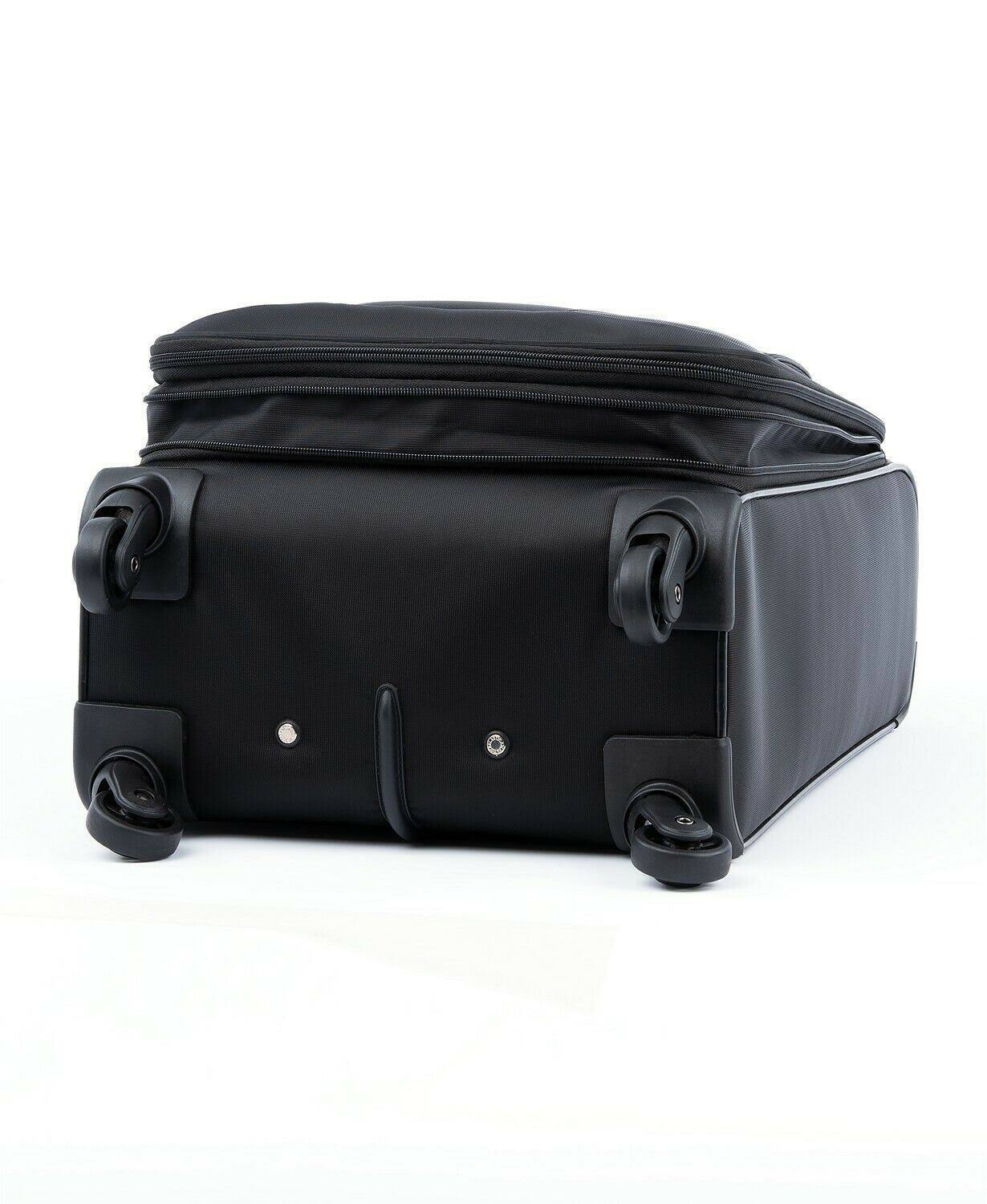 Black Expandable Spinner Suitcase V6018