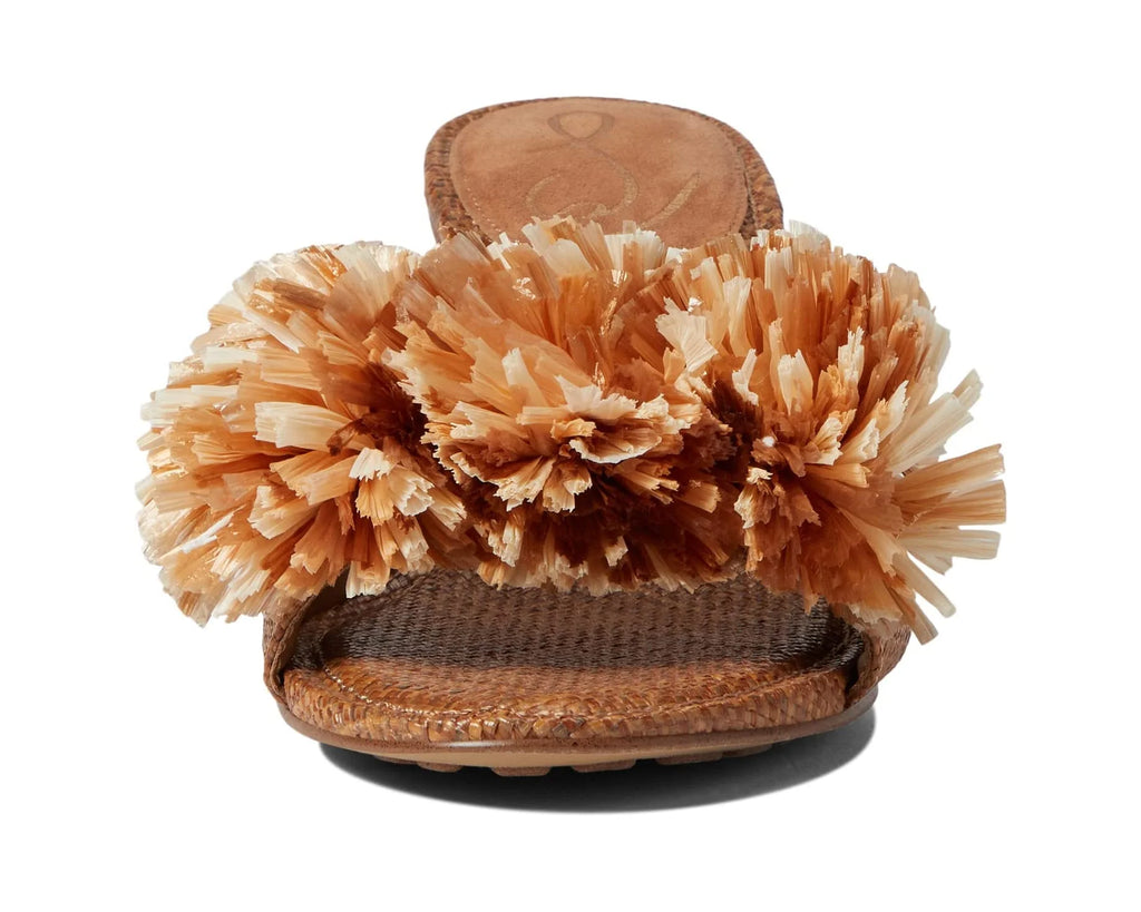 Brown Slip On Block Heeled Mules A688348