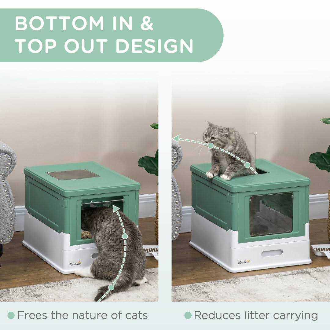Fully Enclosed Cat Litter Box with Front Entry P24134