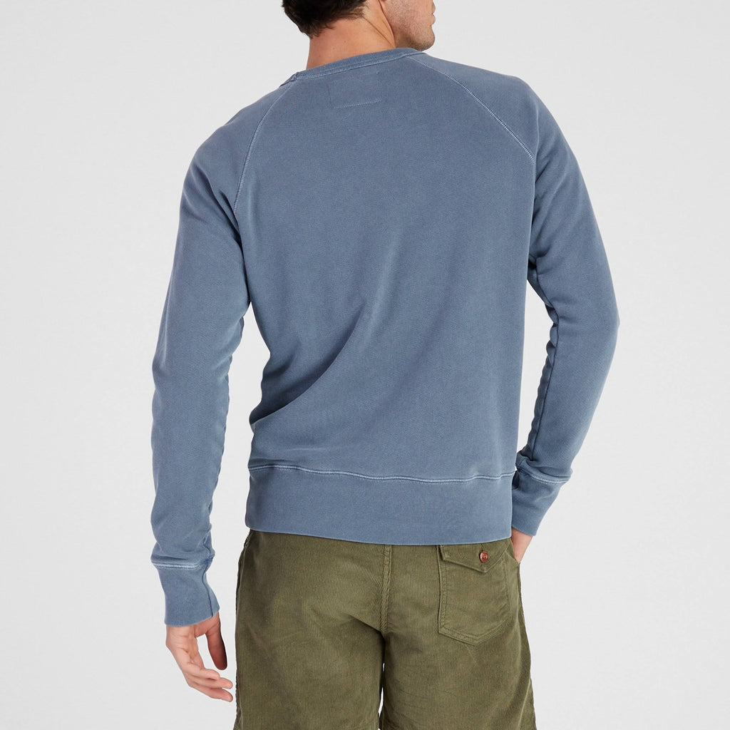 Indigo Garment Dyed Raglan Crew O141278