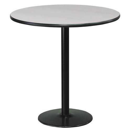 Round Bar Height Table Natural Top Black Base E37366