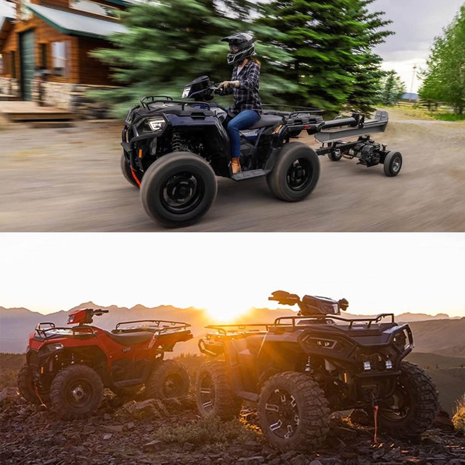 Black Brush Guard Bumper Set 2pcs Q152