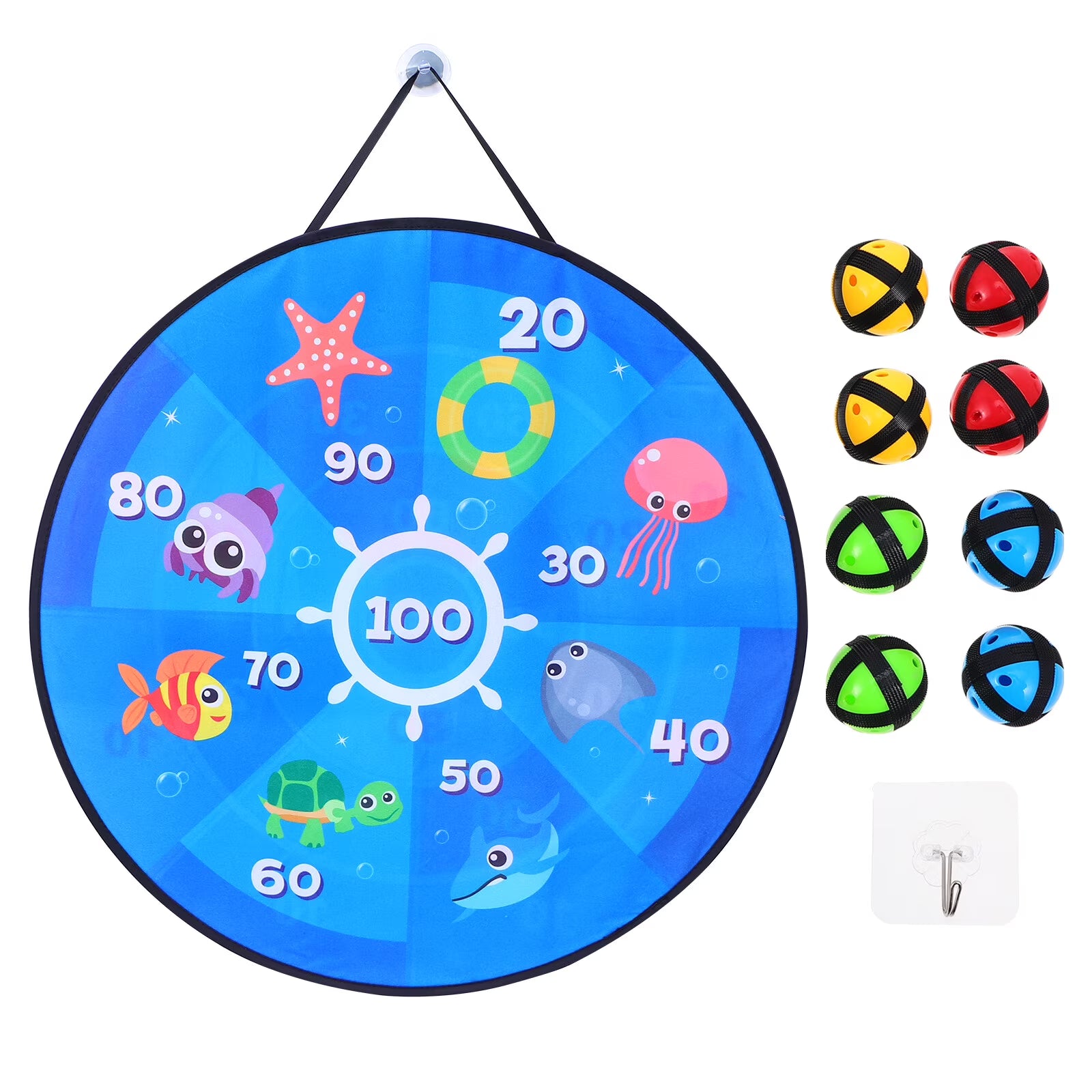 Children Foldable Double-side Target Goo Ball Dart Board E3560