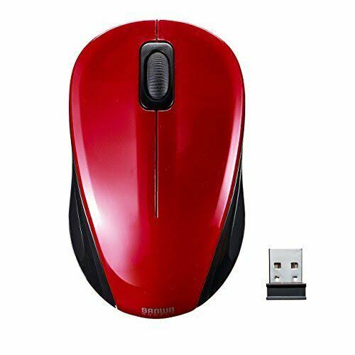 Red Wireless Blue LED Mouse O666267