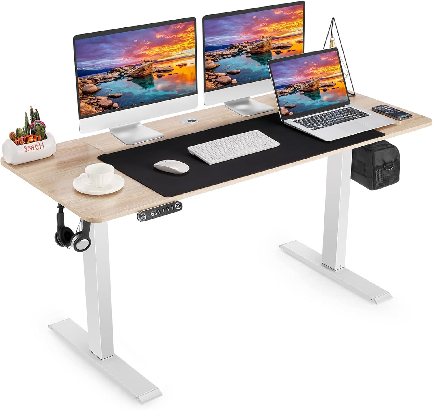 Electric Standing Desk with Oversized Mouse Pad D5502