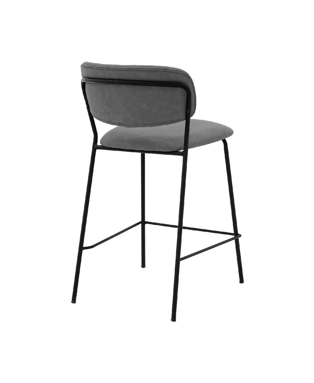 Faux Leather and Metal Counter Height Bar Stool Z235998