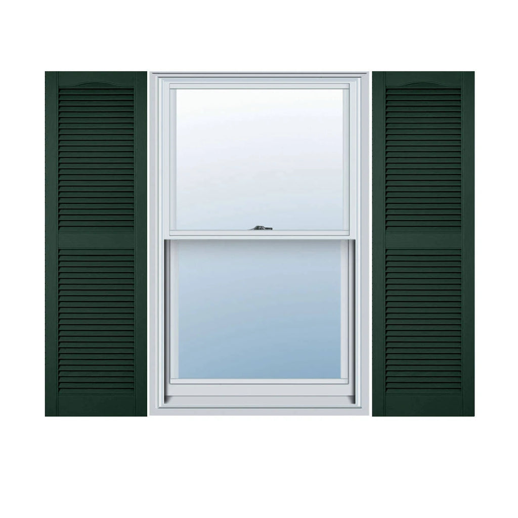 Custom Cathedral Top Center Mullion Open Louver Shutters Z726