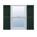 Custom Cathedral Top Center Mullion Open Louver Shutters Z726