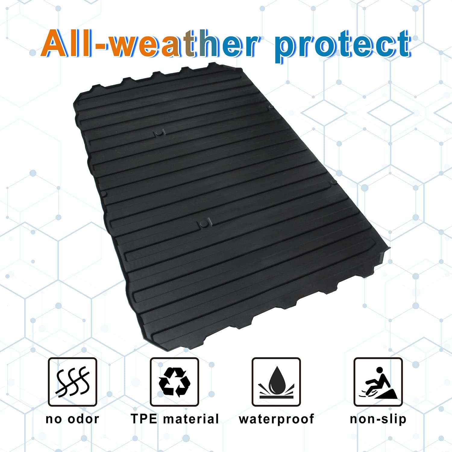 Rubber Bed Mat Liner for Polaris Ranger XP 1000 Crew E275