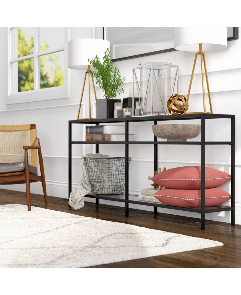 Blackened Bronze Console Table Y911406